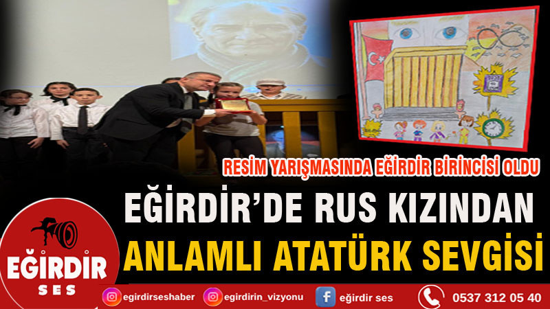 Rus Kızı Mila, Resim Yarışmasında Eğirdir Birincisi Oldu