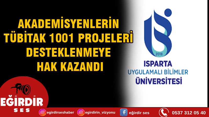 AKADEMİSYENLERİN TÜBİTAK 1001 PROJELERİ DESTEKLENMEYE HAK KAZANDI