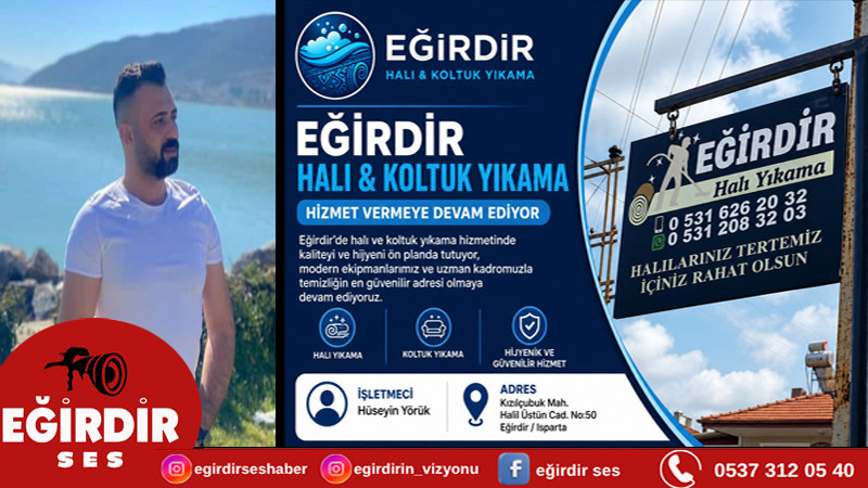 BAYRAM ÖNCESİ EĞİRDİR HALI YIKAMA’DA YOĞUNLUK: HALI VE KOLTUKLAR PROFESYONELCE YIKANIYOR