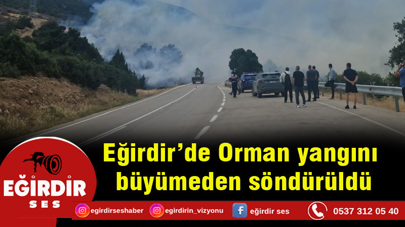 Eğirdir'de Orman yangını büyümeden söndürüldü