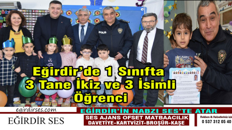 Eğirdir’de 1 Sınıfta 3 Tane İkiz