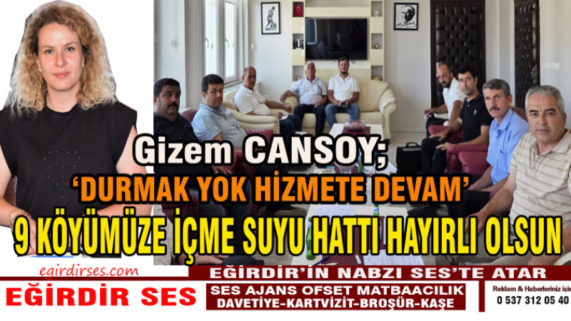 9 KÖYÜMÜZE İÇME SUYU HATTI HAYIRLI OLSUN