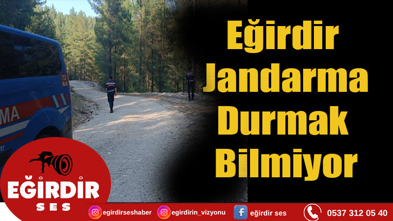 Jandarma’dan Eğirdir'deki Ormanlık Alanlarda Yangın Kontrolü