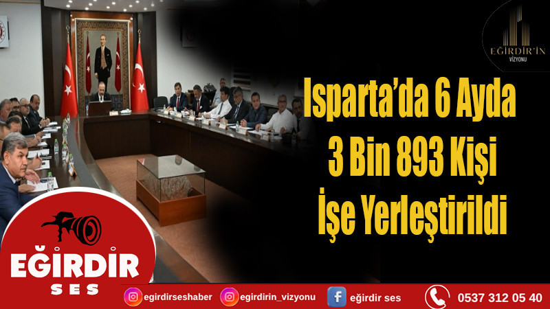 Isparta’da 6 Ayda 3 Bin 893 Kişi İşe Yerleştirildi