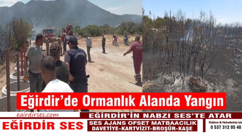 Eğirdir’de Ormanlık Alanda Yangın
