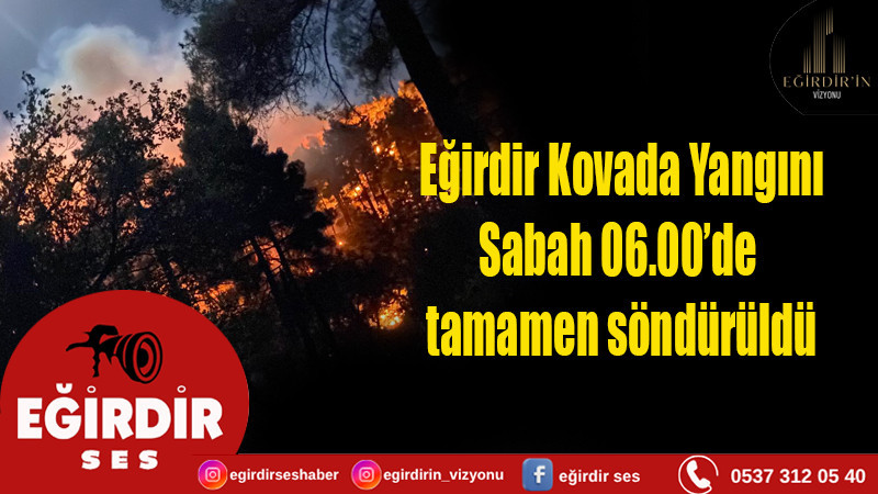 Eğirdir’de Orman Yangını Kontrol Altına Alındı