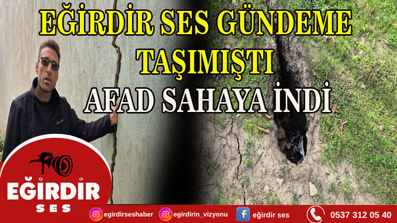  Eğirdir Ses Gündeme Taşımıştı, AFAD Sahaya İndi