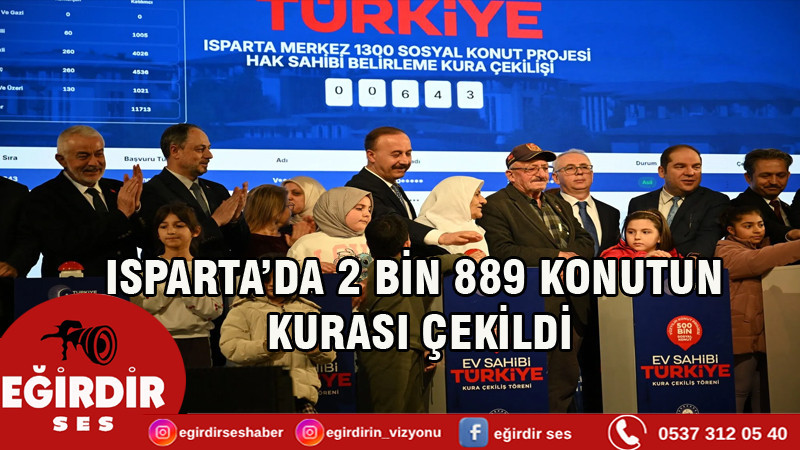 ISPARTA’DA 2 BİN 889 KONUTUN KURASI ÇEKİLDİ