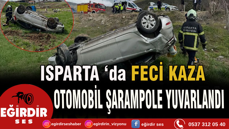 Otomobil şarampole yuvarlandı