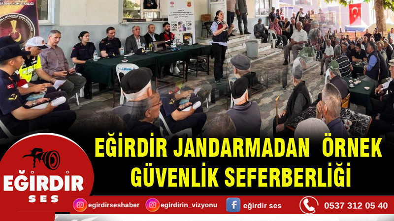 JANDARMADAN SARIIDRİS'TE ÖRNEK GÜVENLİK SEFERBERLİĞİ